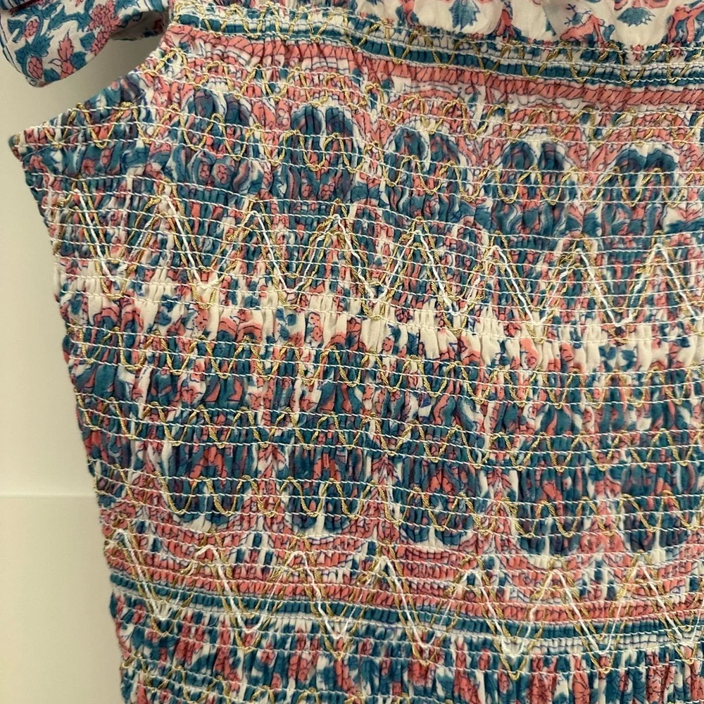 Alicia Bell Smocked Tiered Midi Sundress - Picture 3 of 7